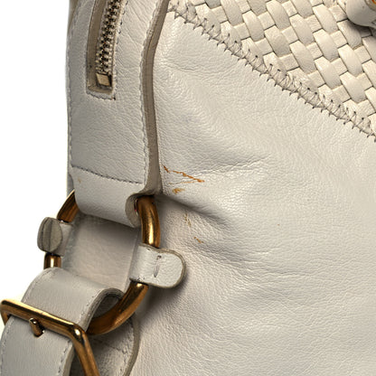Saint Laurent Calfskin Woven Large Muse White 13 of 16