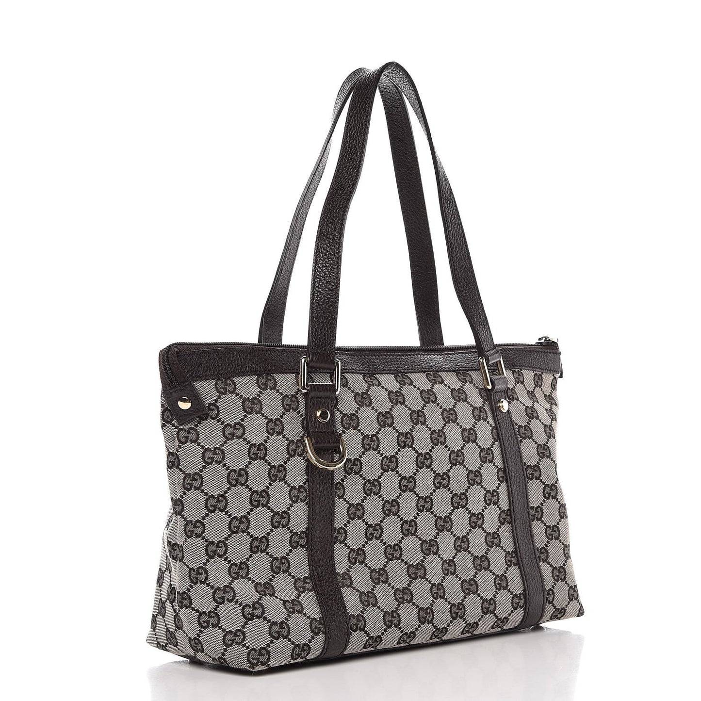 Monogram Abbey Medium Tote Dark Brown