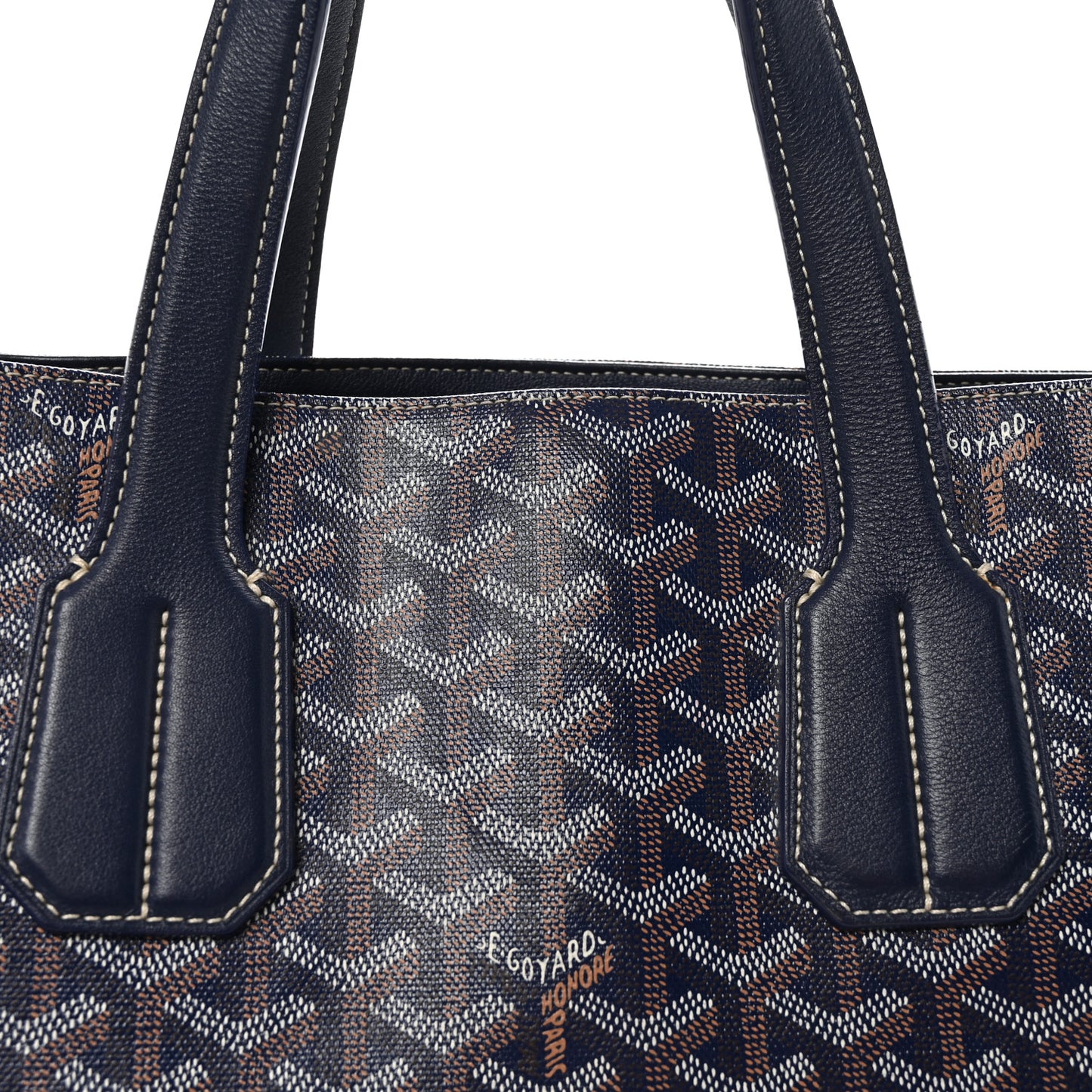 Goyardine Voltaire III Tote Navy