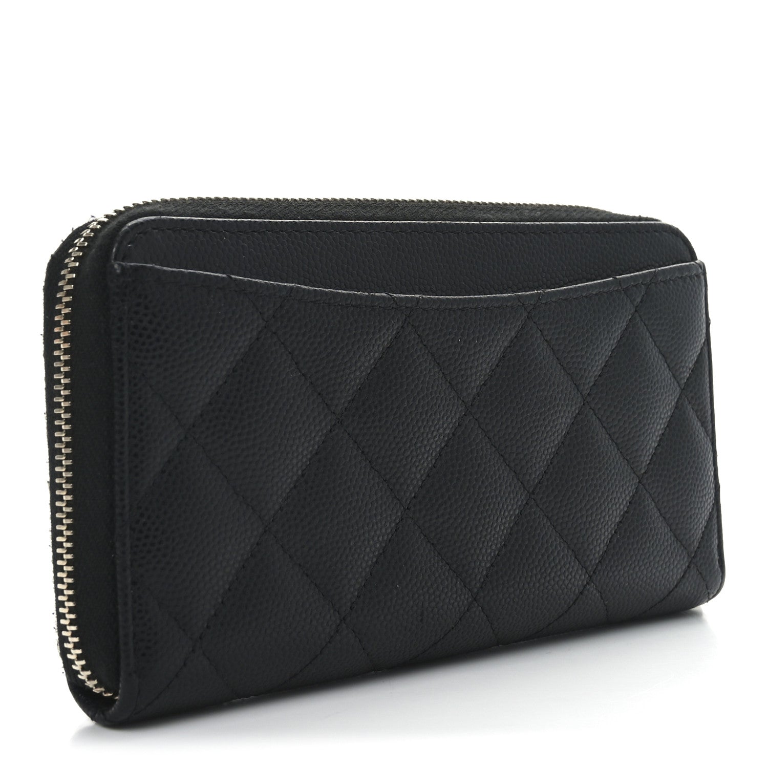 Chanel Caviar Quilted Medium Zip Around Wallet Black 3 of 8