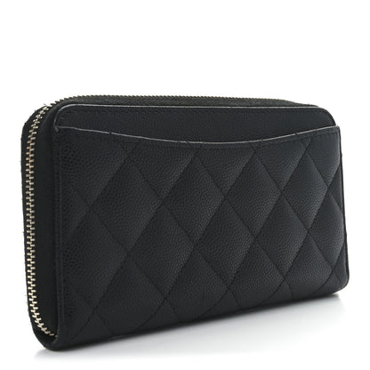 Chanel Caviar Quilted Medium Zip Around Wallet Black 3 of 8