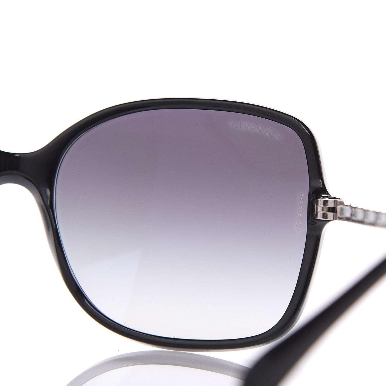 Chanel Lambskin Square Chain Sunglasses 5210-Q Black 7 of 8