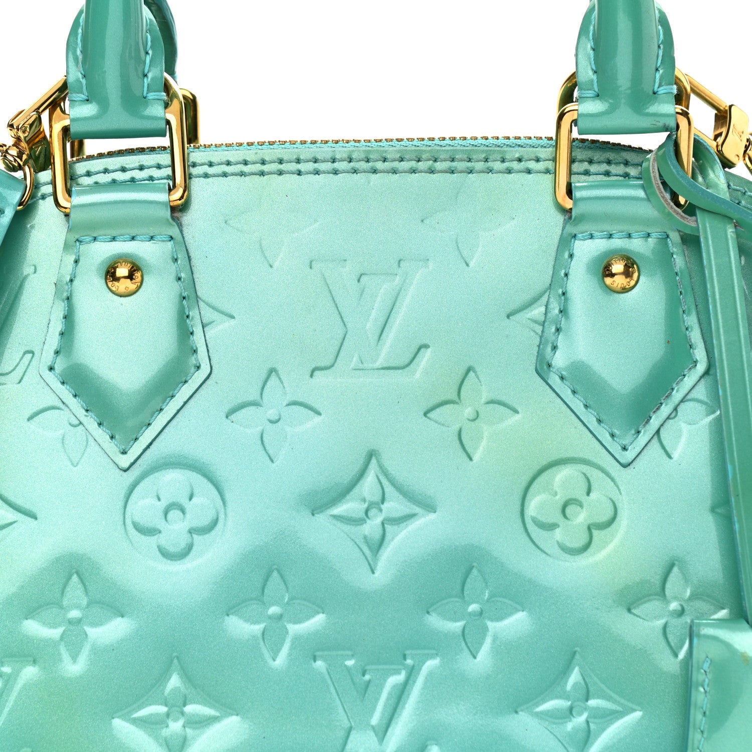 Louis Vuitton Vernis Alma BB Blue Lagon 7 of 12