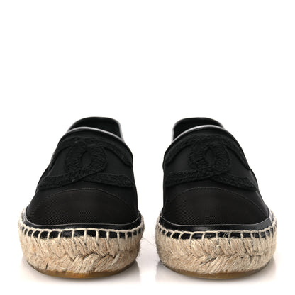 Chanel Mesh Grosgrain CC Espadrilles 35 Black 3 of 11