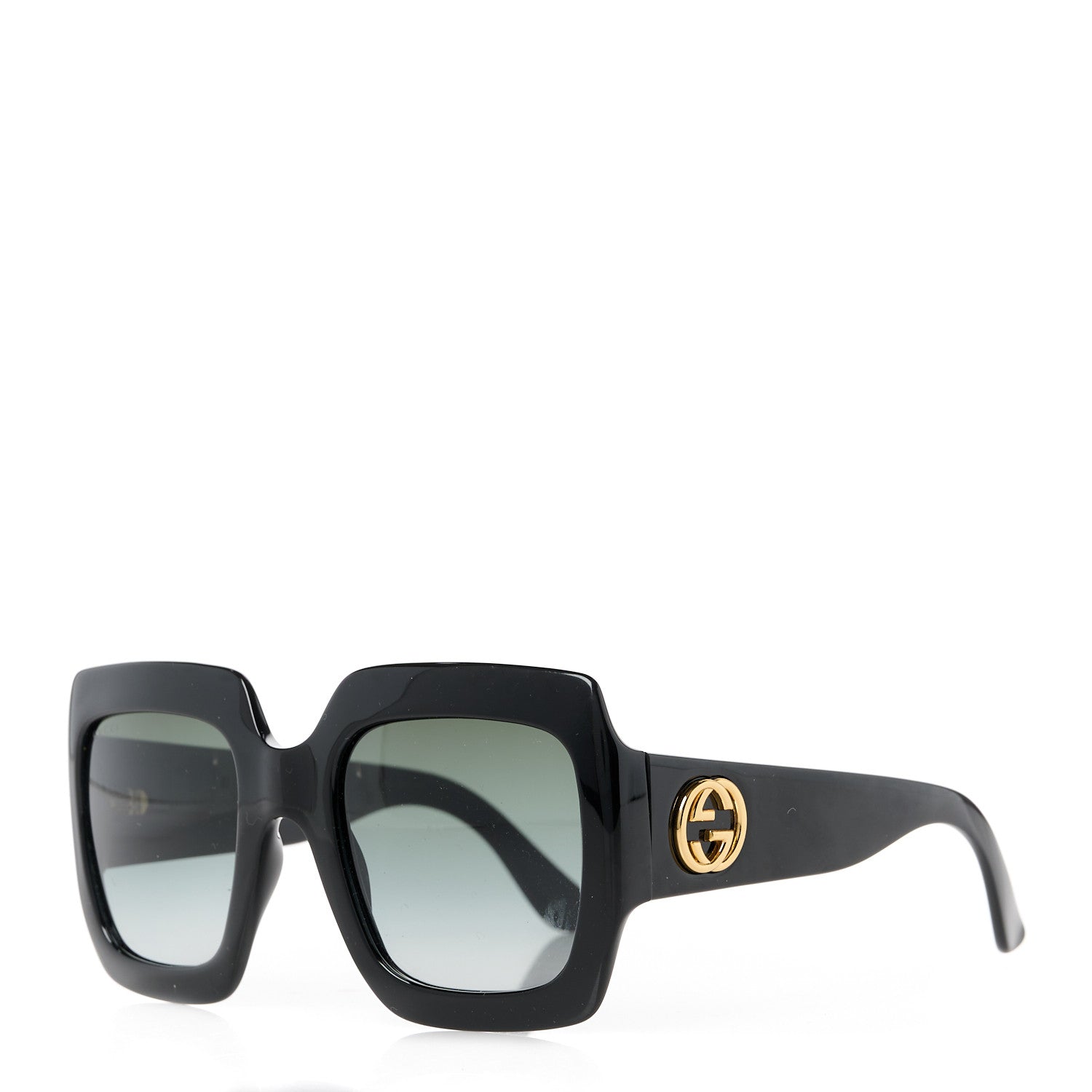 Gucci Acetate Square Frame Sunglasses GG0053S Black 1 of 8