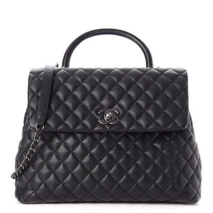 Chanel Caviar Quilted Large Coco Handle Flap Black 1 of 7
