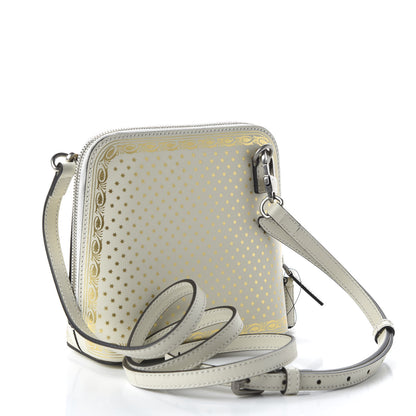 Gucci X SEGA Calfskin GUCCY Stars Mini Dome Shoulder Bag Mystic White Gold 3 of 10