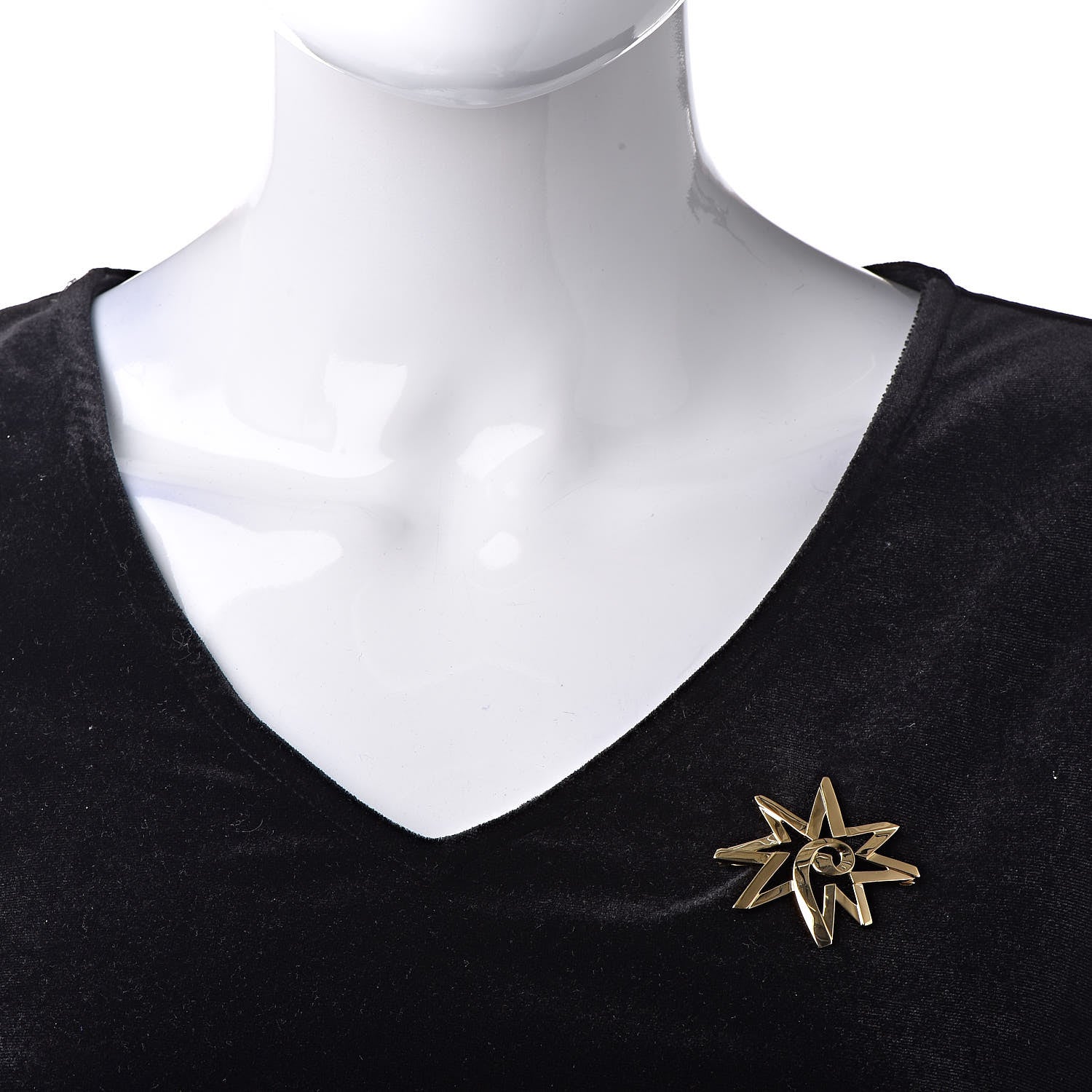 Tiffany 18K Yellow Gold Paloma Picasso Star Brooch Pin 2 of 4
