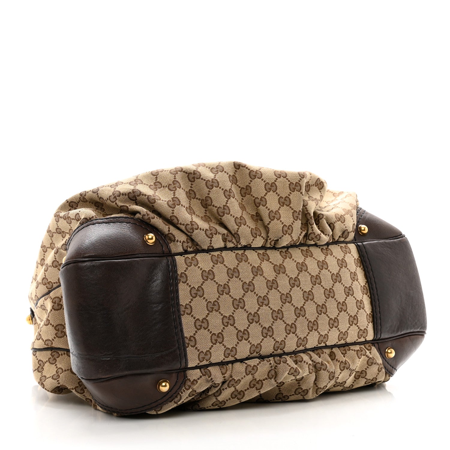 Gucci Monogram Large Jockey Hobo Dark Brown 4 of 12