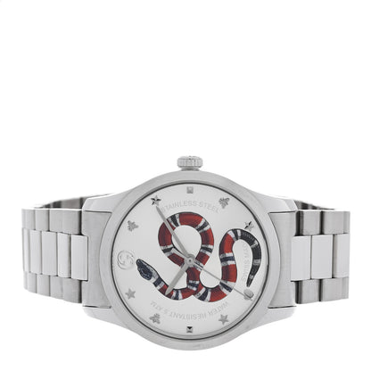 Gucci Stainless Steel 38mm G-Timeless Snake Quartz Watch 2 of 5