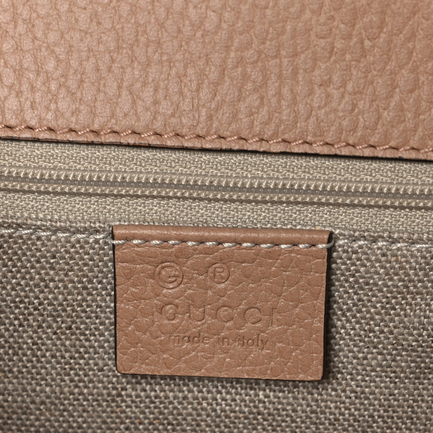 Dollar Calfskin Interlocking G Shoulder Bag Camelia