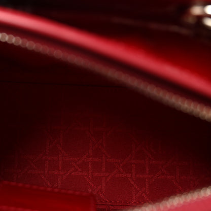 Christian Dior Patent Cannage Medium Lady Dior Red 5 of 10