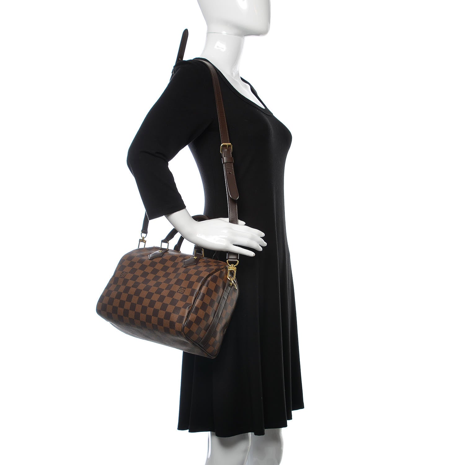 Louis Vuitton Damier Ebene Speedy Bandouliere 25 2 of 17