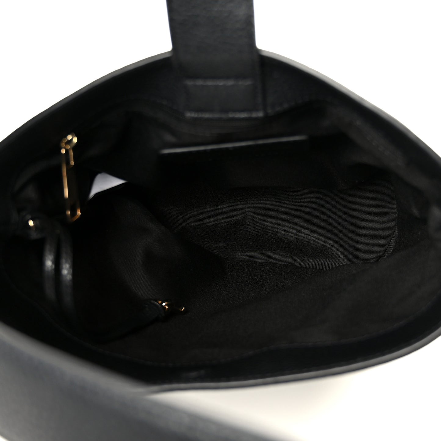 Grained Calfskin Drifter Bucket Bag Black