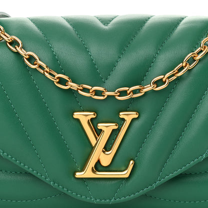 Louis Vuitton Calfskin New Wave Chain Bag MM NM Emerald 7 of 9