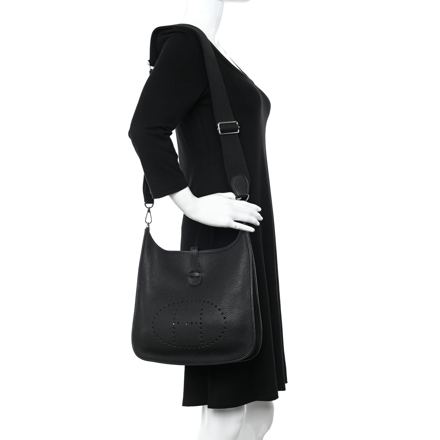 Hermes Taurillon Clemence Evelyne III PM Black 2 of 10