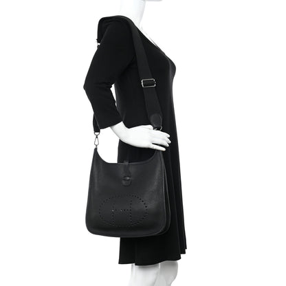 Hermes Taurillon Clemence Evelyne III PM Black 2 of 10