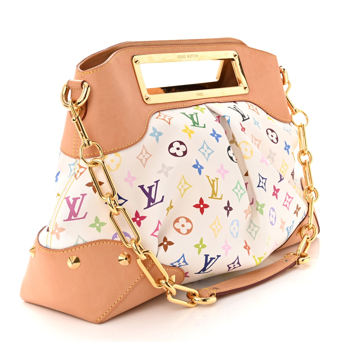 LOUIS VUITTON Monogram Multicolor Judy GM White