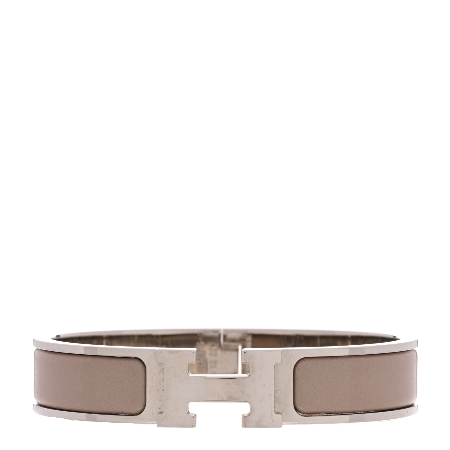 Hermes Enamel Narrow Clic Clac H Bracelet PM Marron Glace 1 of 5