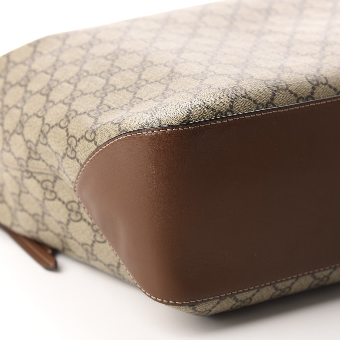 GG Supreme Monogram Large Linea A Hobo Light Brown