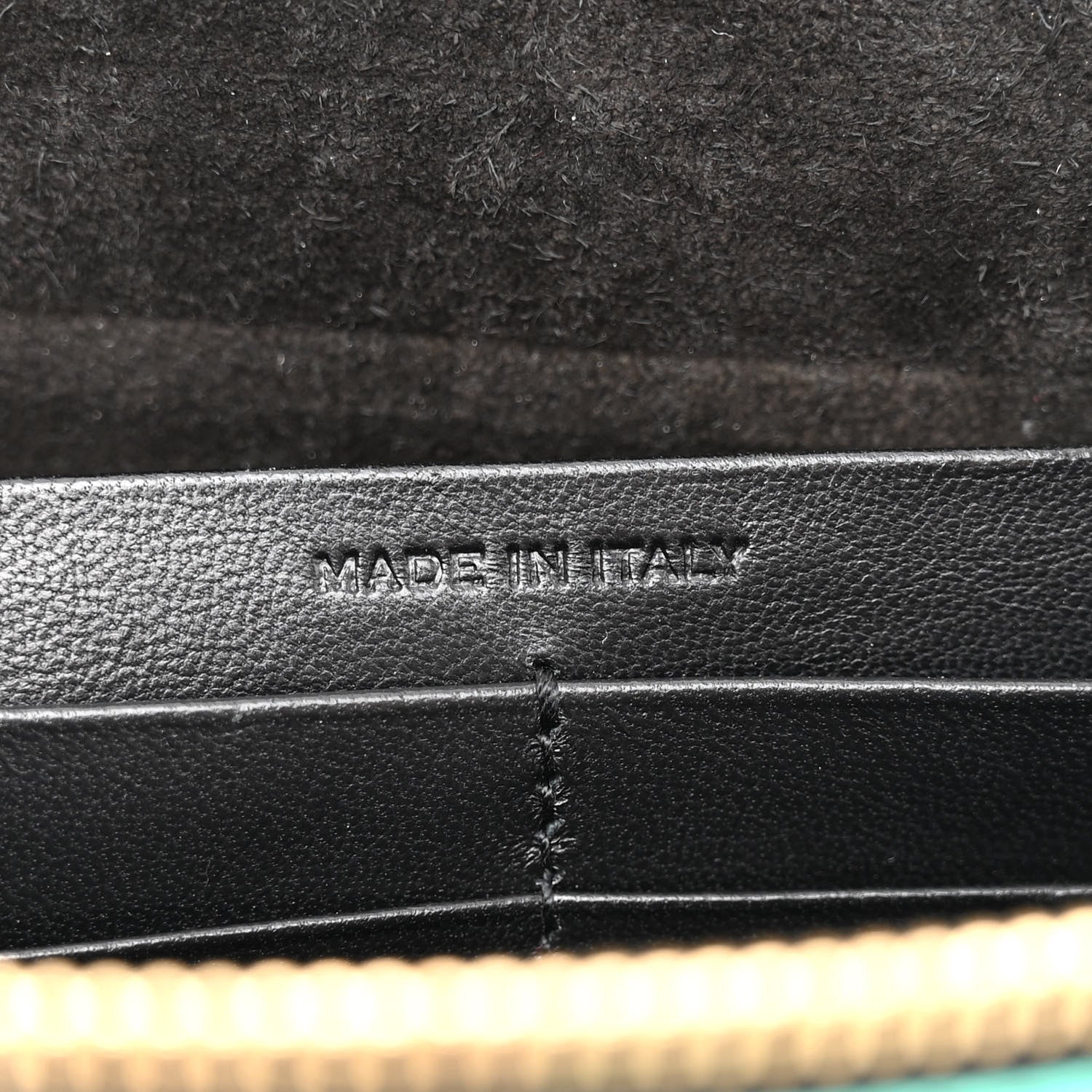 Saint Laurent Laminated Calfskin Classic Monogram Kate Tassel Chain Wallet Green 7 of 14
