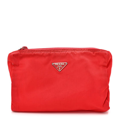 Prada Tessuto Nylon Vela Cosmetic Pouch Rosso 1 of 9