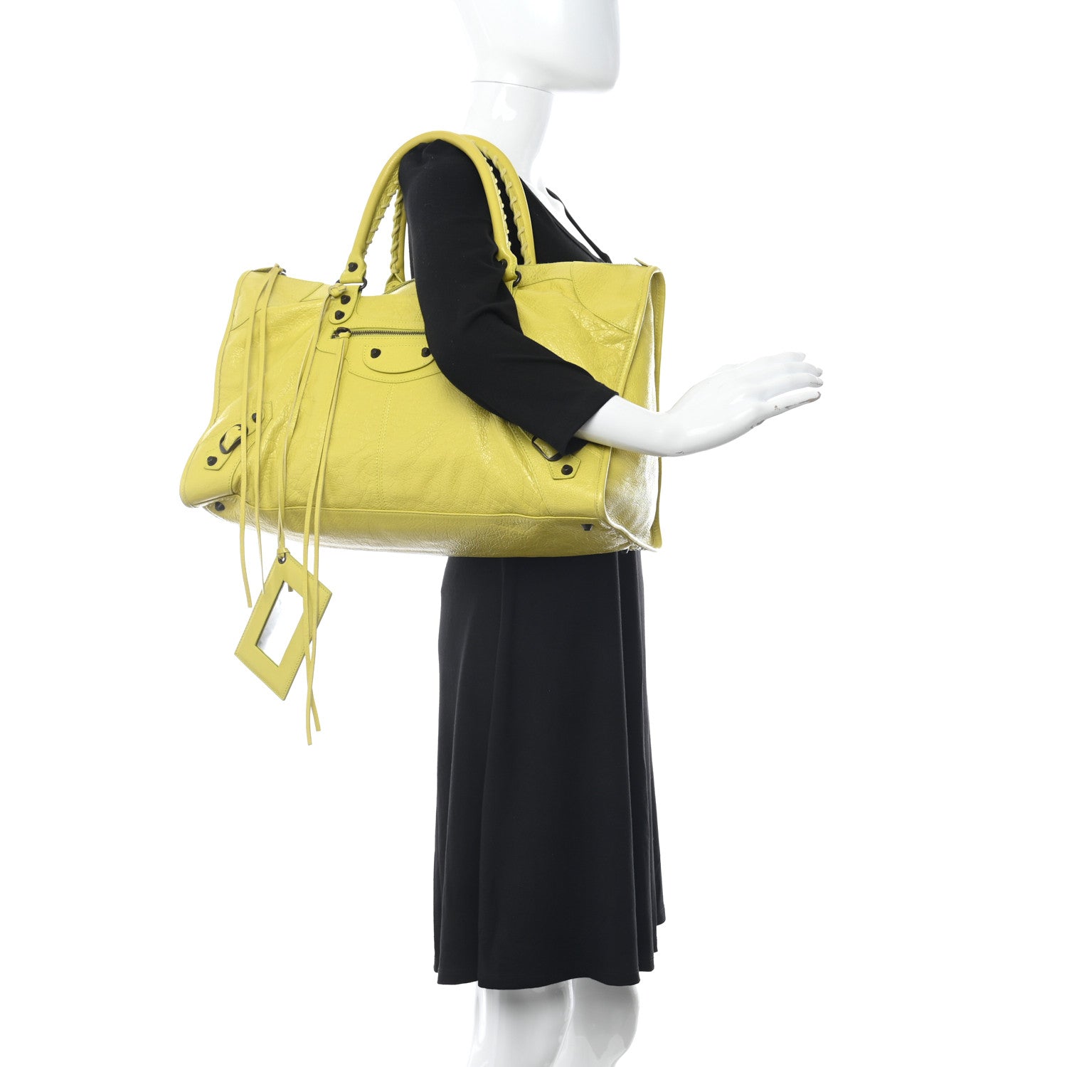 Balenciaga Agneau Classic Hardware Work Jaune Poussin 2 of 10