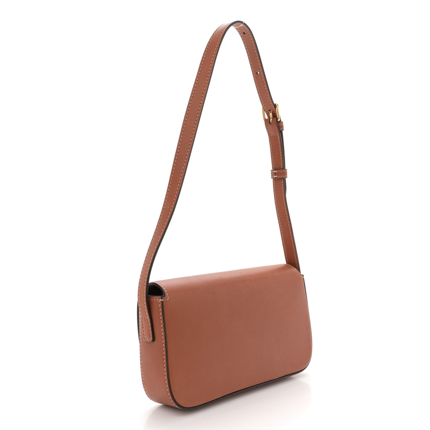Natural Calfskin Triomphe Shoulder Bag Tan