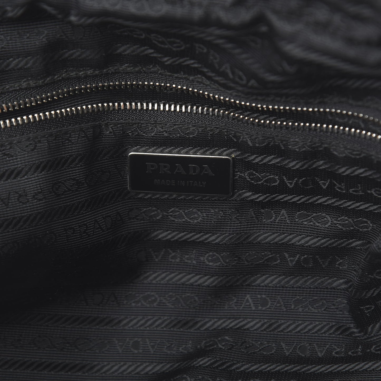 Tessuto Nylon Calfskin Tote Black
