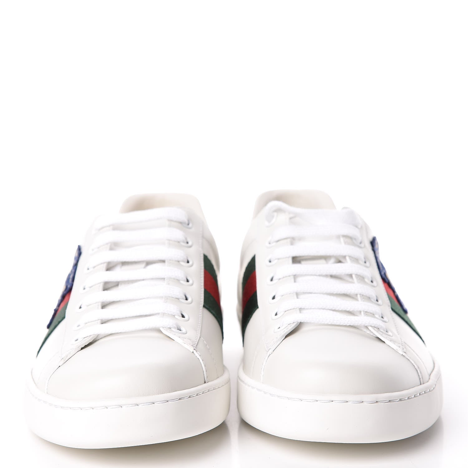 Gucci X DISNEY Calfskin Web Three Little Pigs Embroidered Mens Ace Sneakers 9.5 White Red Green 2 of 11