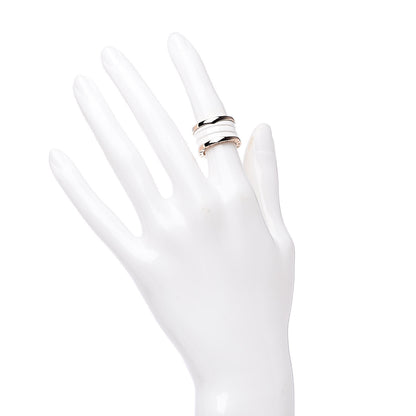 Bulgari 18K Rose Gold White Ceramic B.Zero1 Four-Band Ring 48 4.5 2 of 6