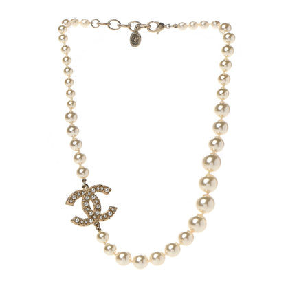 Chanel Pearl CC 100th Anniversary Necklace Light Gold 3 of 8