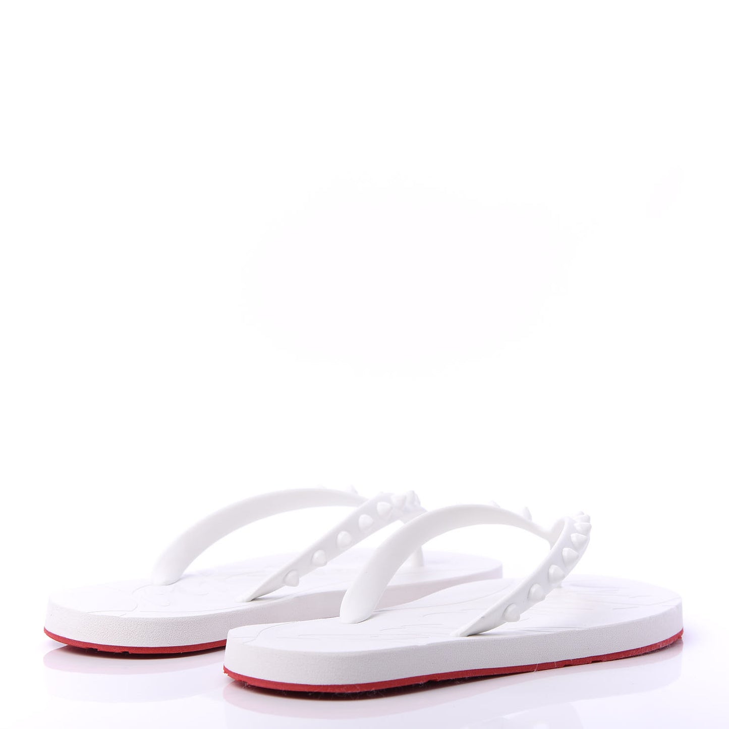 Rubber Spike Loubi Donna Flip Flop 36 White