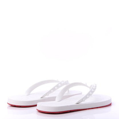 Christian Louboutin Rubber Spike Loubi Donna Flip Flop 36 White 4 of 7