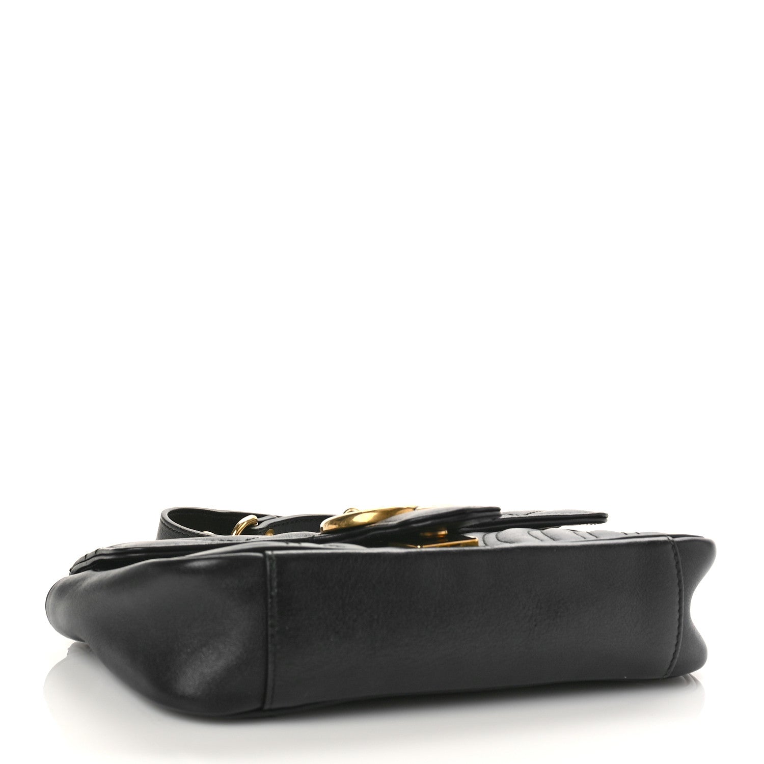 Gucci Calfskin Matelasse Mini GG Marmont Shoulder Bag Black 4 of 10
