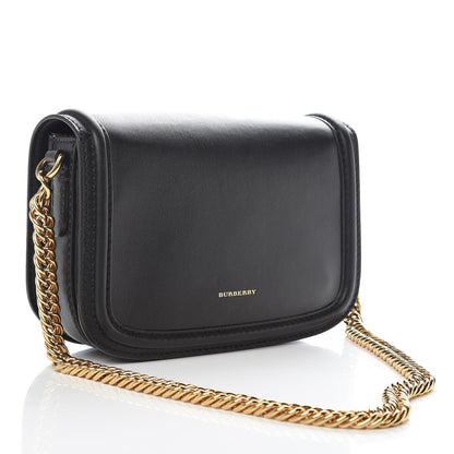 Burberry Soft Calfskin Link Flap Crossbody Black 3 of 9