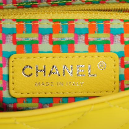 Chanel Rubber Quilted Lambskin Mini Coco Rain Flap Yellow 7 of 9