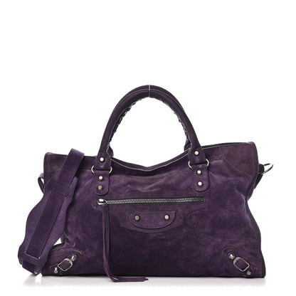 Balenciaga Baby Daim Suede Classic Silver Hardware City Purple 1 of 20