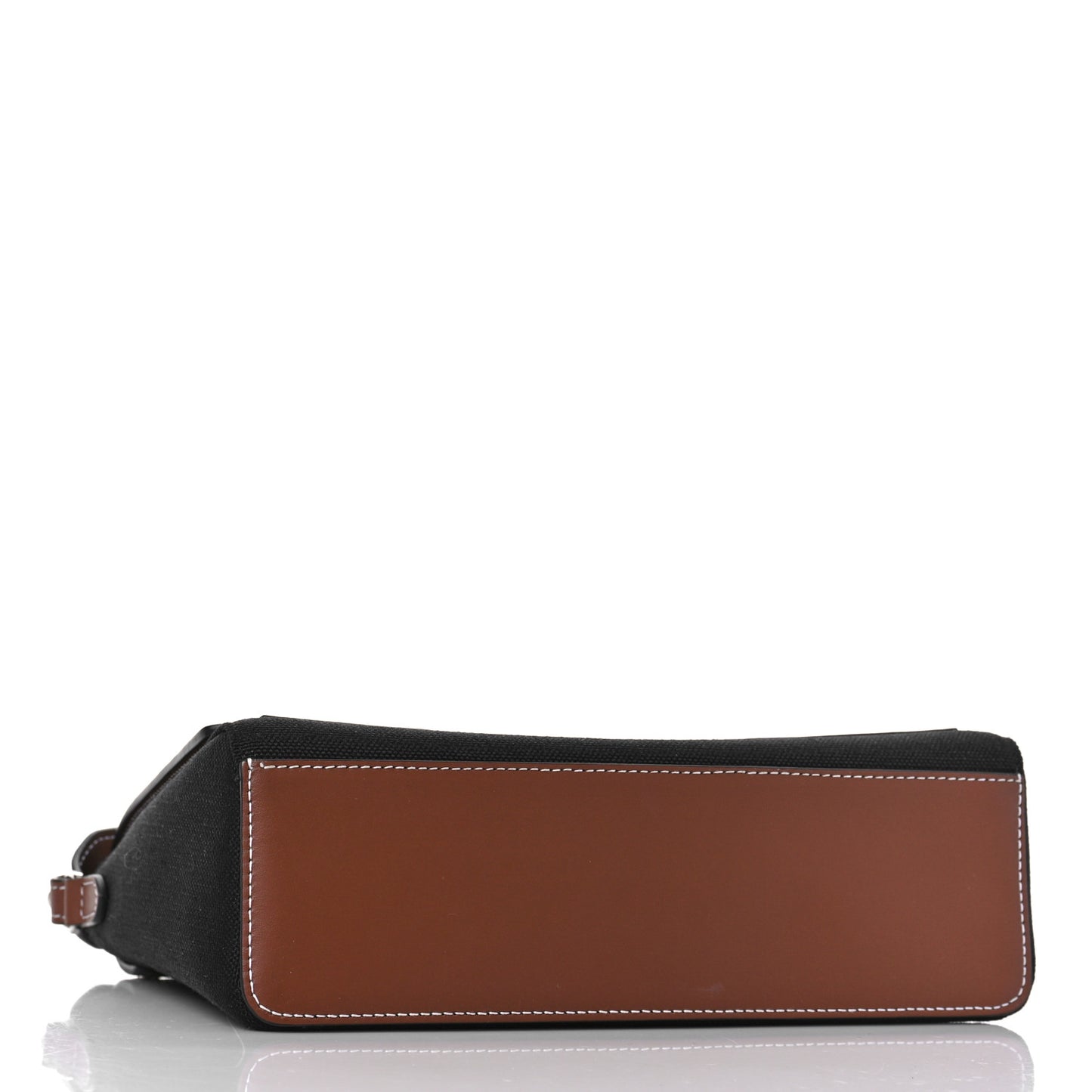 Canvas Horseferry Print Note Crossbody Bag Black Tan