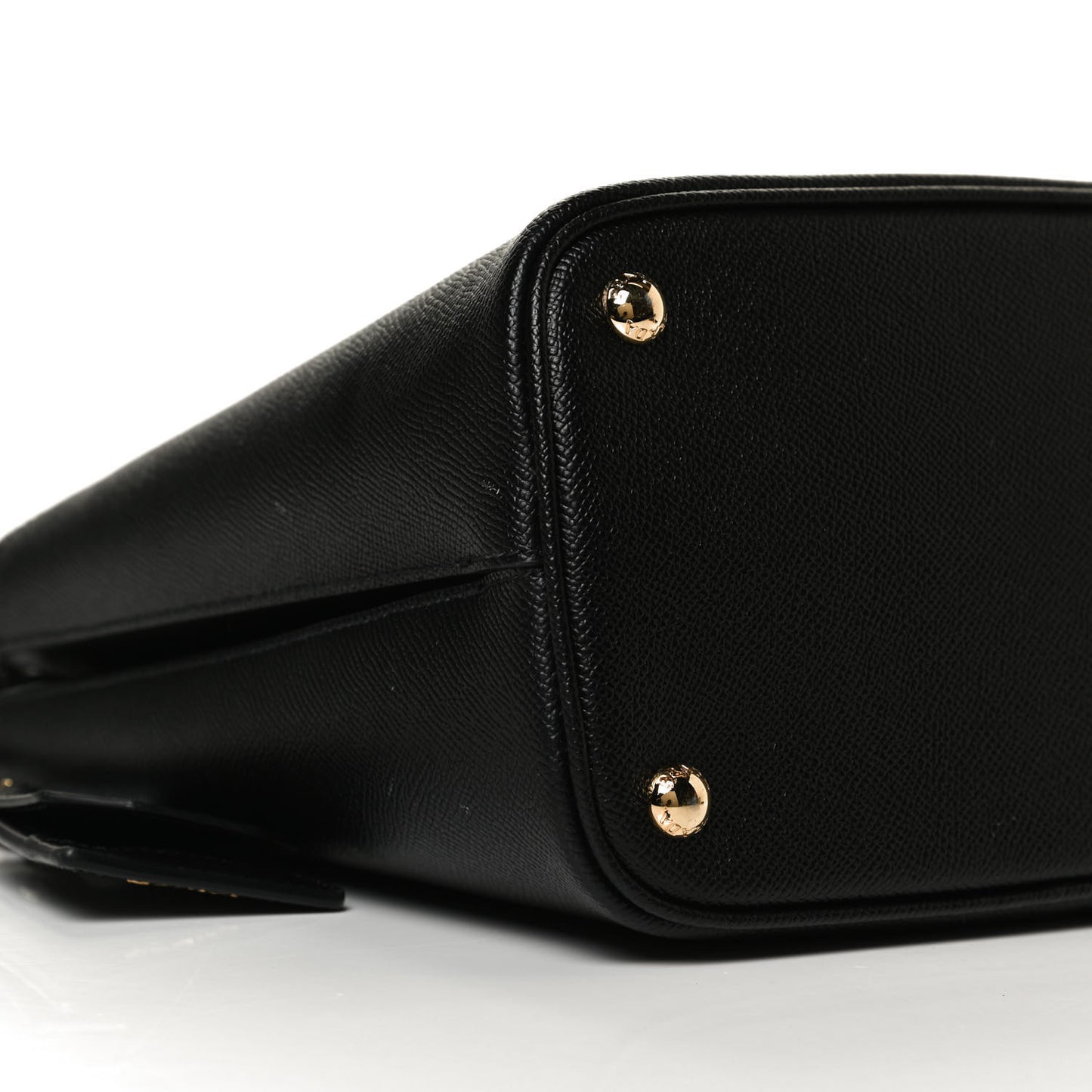 Saffiano Cuir Medium Panier Bucket Bag Black Fuoco