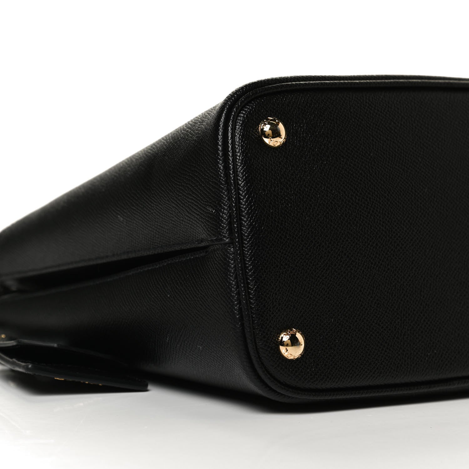 Prada Saffiano Cuir Medium Panier Bucket Bag Black Fuoco 7 of 9