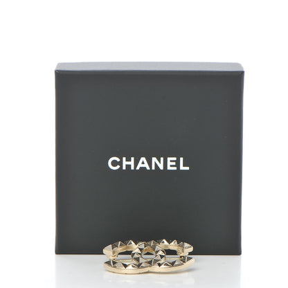Chanel Studded CC Pin Brooch Gold 5 of 5