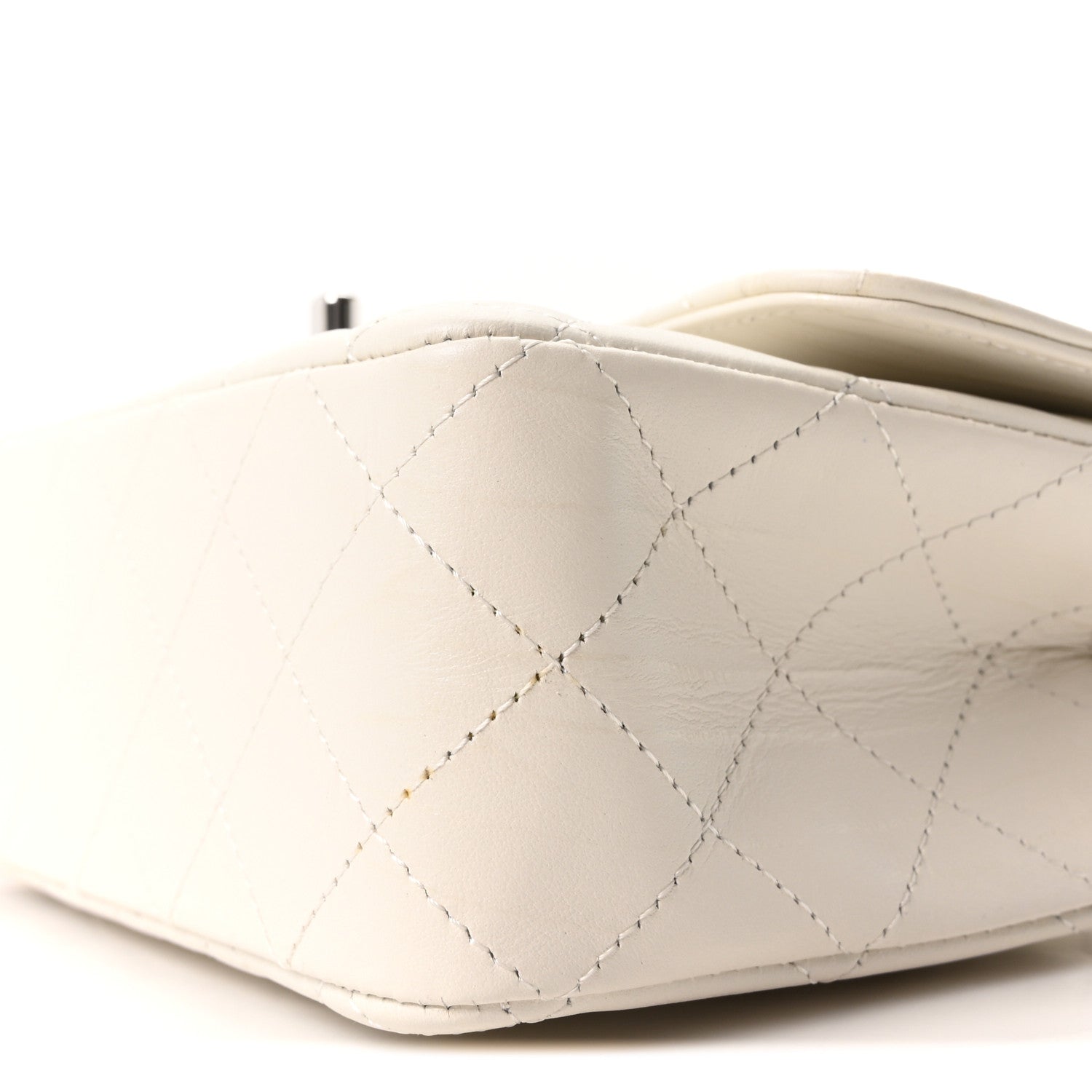 Chanel Iridescent Calfskin Quilted Mini Rectangular Flap White 10 of 10