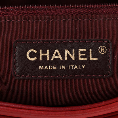 Chanel Iridescent Calfskin Medium Happy Stitch Flap Red 6 of 10