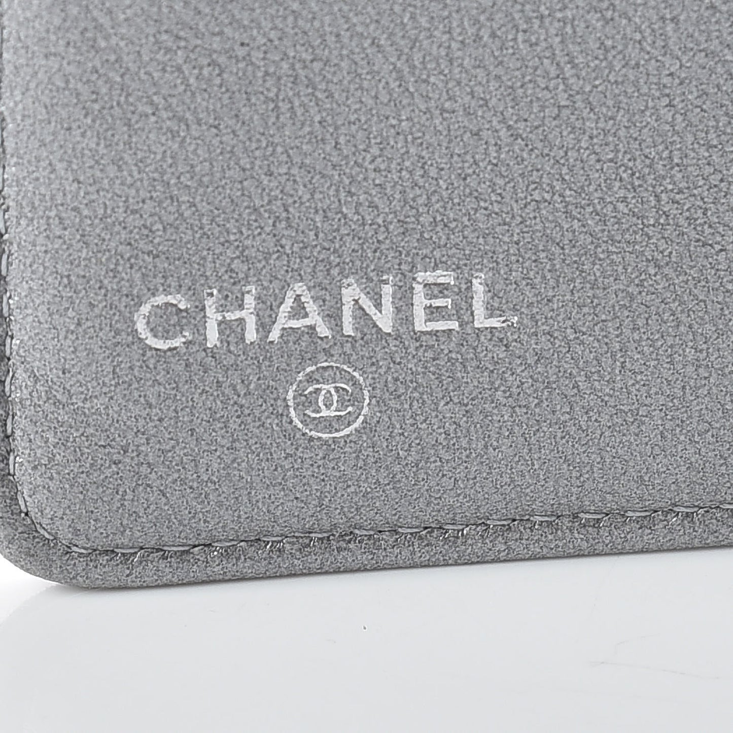 Lambskin Camellia Embossed Yen Wallet Black