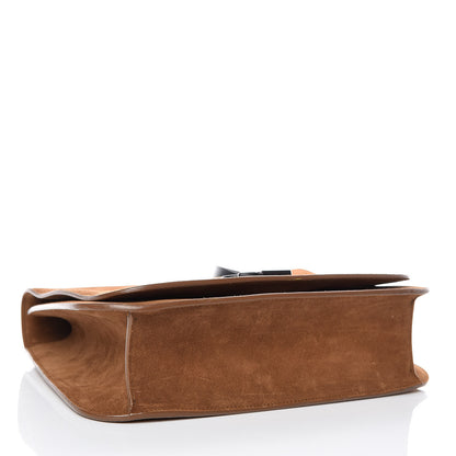Saint Laurent Suede Monogram Medium Spontini Saddle Bag Brown 4 of 12