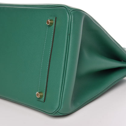 Hermes Epsom Birkin 35 Vert Vertigo 36 of 38