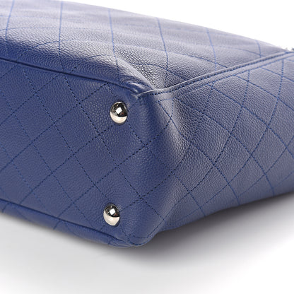 Chanel Grained Calfskin Stitched CC Pocket Tote Navy Blue 10 of 11