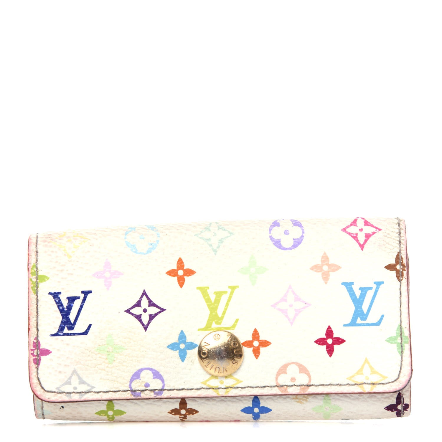Louis Vuitton Monogram Multicolor Multicles 4 Key Holder White Litchi 1 of 7