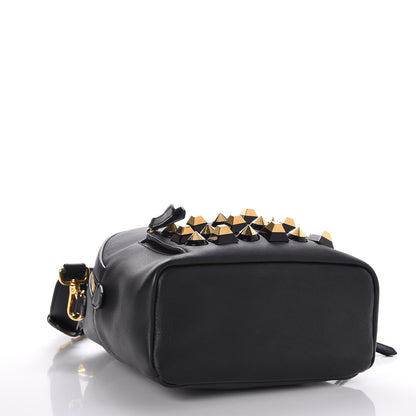 Fendi Vitello Dolce Studded Mini Backpack Black 4 of 7